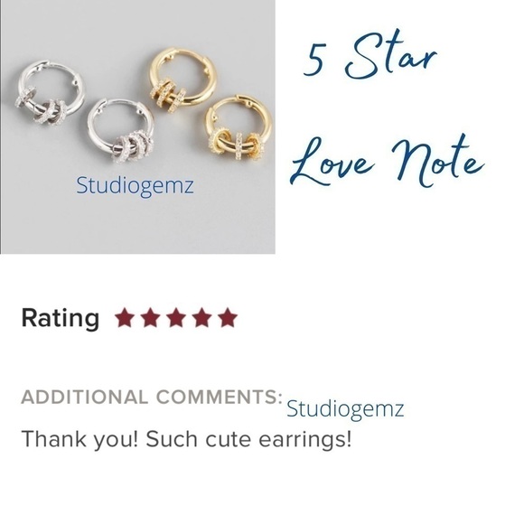 NEW 925 Sterling Silver Small Circle Rhinestone Earrings ‼️Restocked ‼️ - Picture 16 of 16